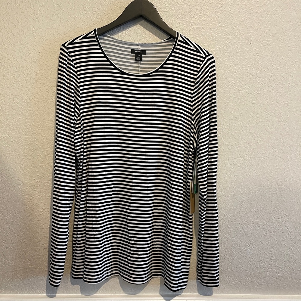 NWT Halogen Striped Long Sleeve Tee Sz XXL - Picture 2 of 6